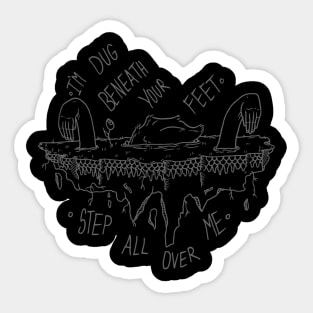 Step All Over Me (White) Sticker